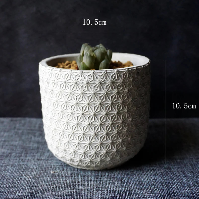 moule en silicone pour pot de fleurs en béton artisanat jardinage