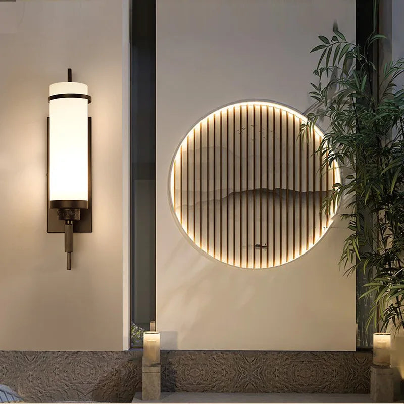 Applique murale lampe moderne minimaliste lampe de chevet chambre salon TV fond balcon couloir éclairage nouveau Style chinois