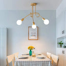 lustre vintage en fer avec 3/5 prises éclairage nordique moderne