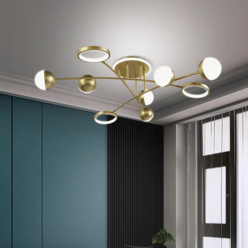 plafonnier moderne décoratif pour intérieur et luminaires LED - vue 4 sur 12