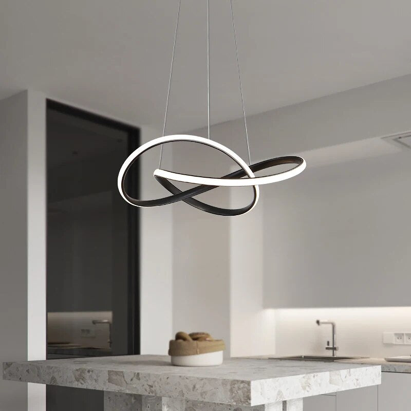 Suspension circulaire au design moderne nordique et minimaliste