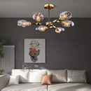 lustre en verre transparent pour intérieur design élégant