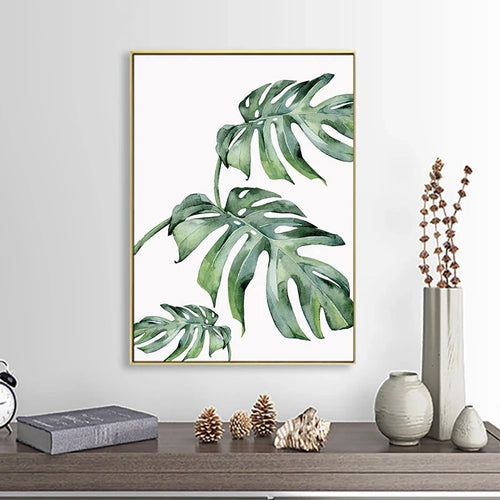 plante tropicale moderne toile décoration murale scandinave - vue 4 sur 7