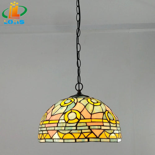 lustre tiffany rétro créatif style nordique pour café et bar - vue 5 sur 6