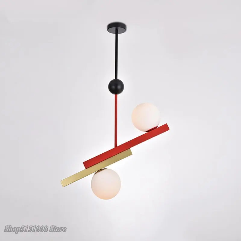 Suspension en verre LED nordique art moderne Design créatif intérieur décor à la maison luminaires Loft couleur lampe suspendue Luminaire - vue 5 sur 16