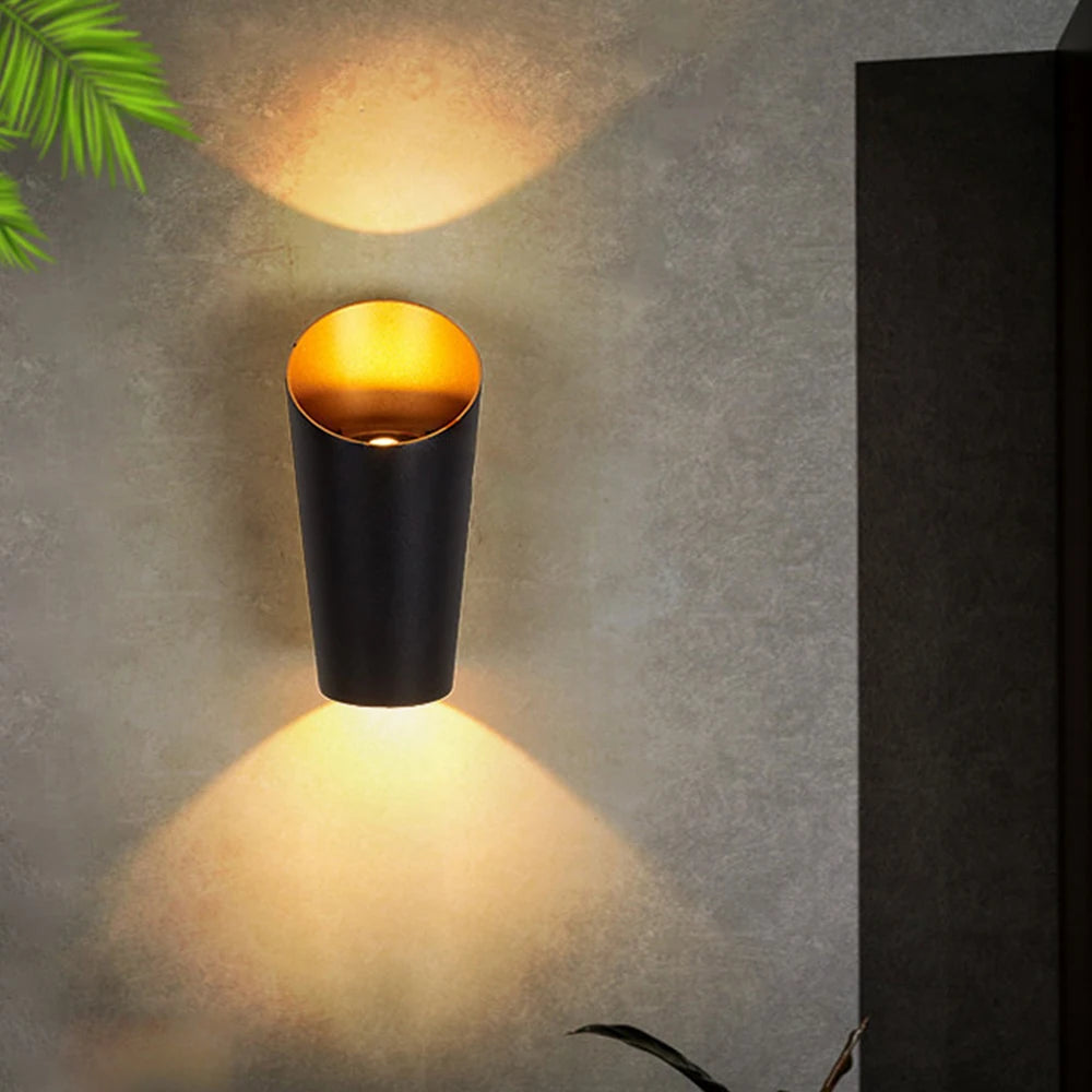 applique murale led étanche en aluminium pour jardin extérieur - vue 2 sur 10