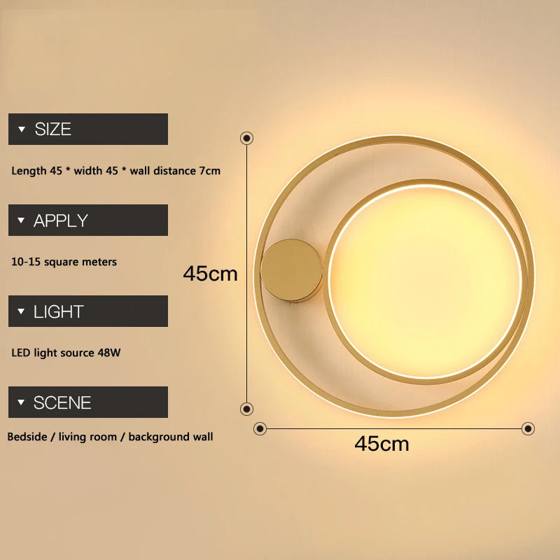 applique murale led moderne décorative pour intérieur - vue 7 sur 8