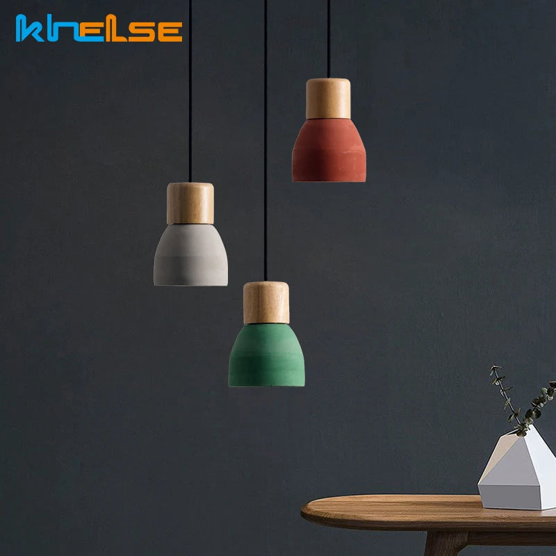 suspension led en béton pour style vintage et loft - vue 5 sur 9