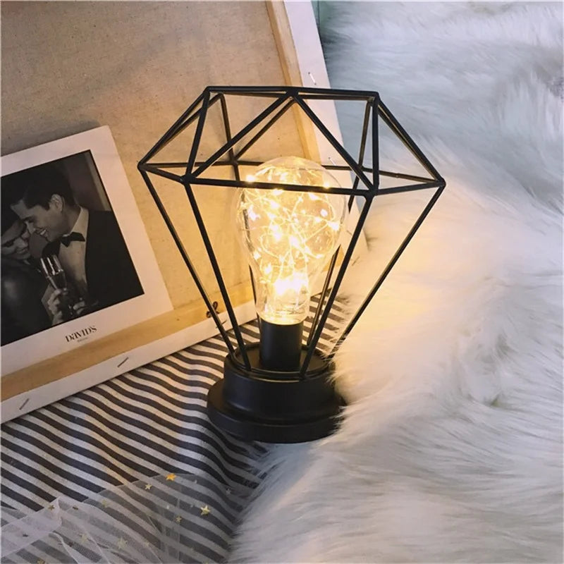 Lampe fer rétro led creux fil cuivre - vue 5 sur 13