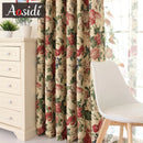 Rideau occultant floral style européen pour chambre salon