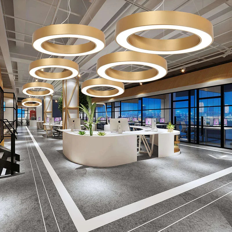 suspension lumière led en métal minimaliste suspendue