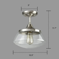 lustre rétro-industriel en cristal clair lumière intérieure