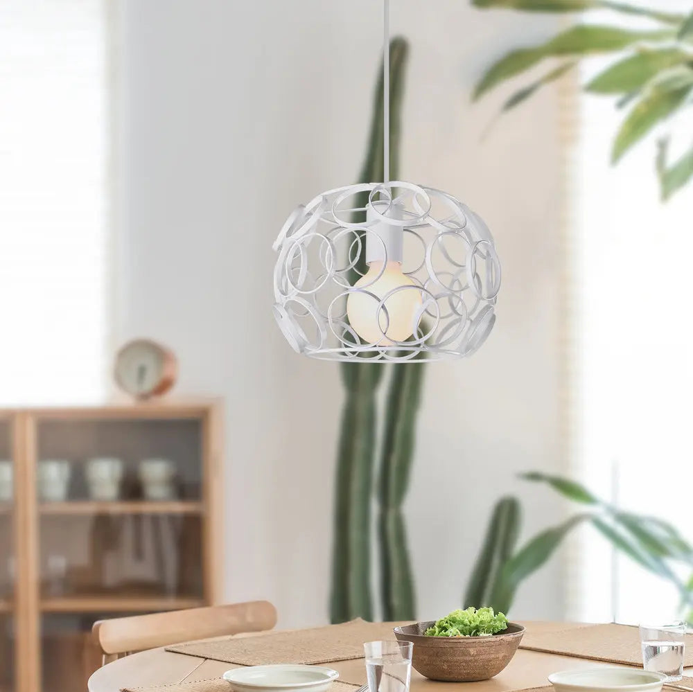 Suspension industrielle en fer au design rétro - vue 7 sur 8