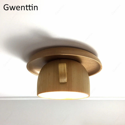 plafonnier nordique en bois design moderne luminaire décoratif d'intérieur - vue 6 sur 7