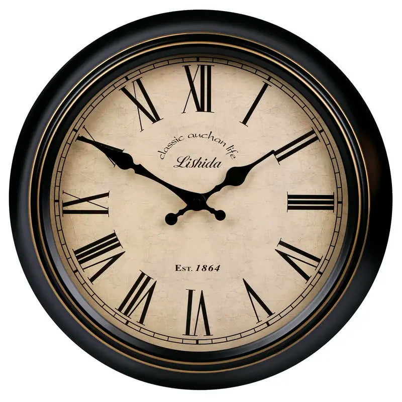 Horloge murale ronde décorative silencieuse sans tic-tac avec chiffres arabes Horloge murale ronde décorative silencieuse sans tic-tac avec chiffres arabes