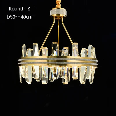 lustre en cristal rond design postmoderne pour un intérieur créatif - vue 8 sur 15