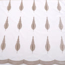 Voilage tulle brodé fleurs style moderne salon