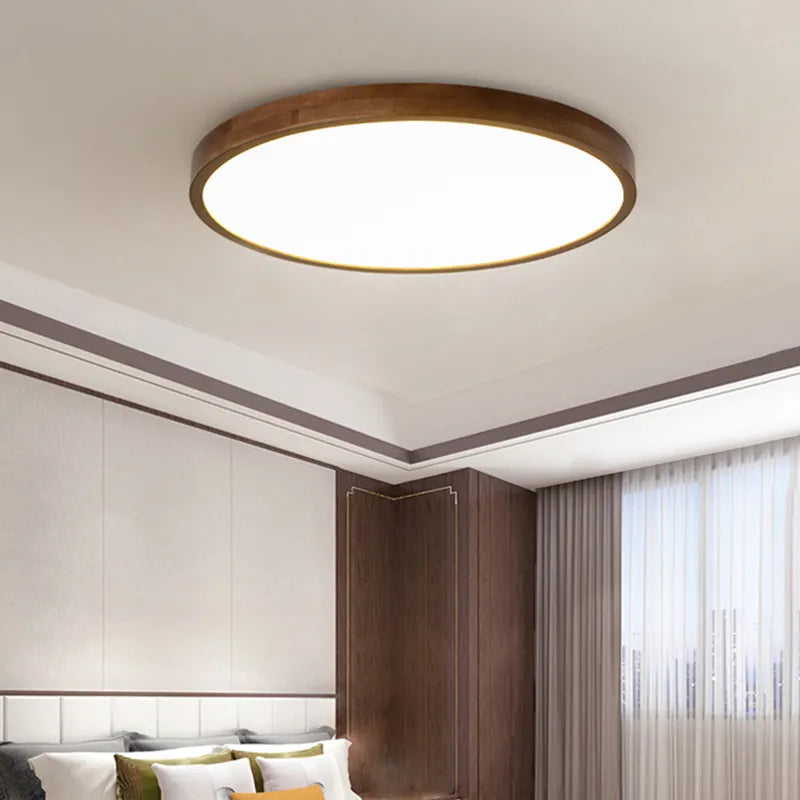 Lustre moderne LED bois acrylique