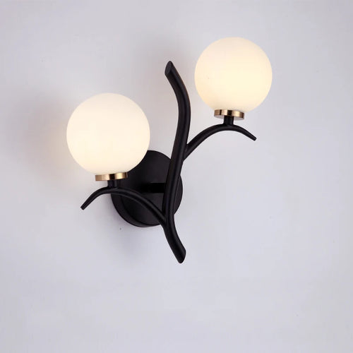 Applique murale led en métal nordique boule de verre dorée postmoderne loft café - vue 3 sur 8