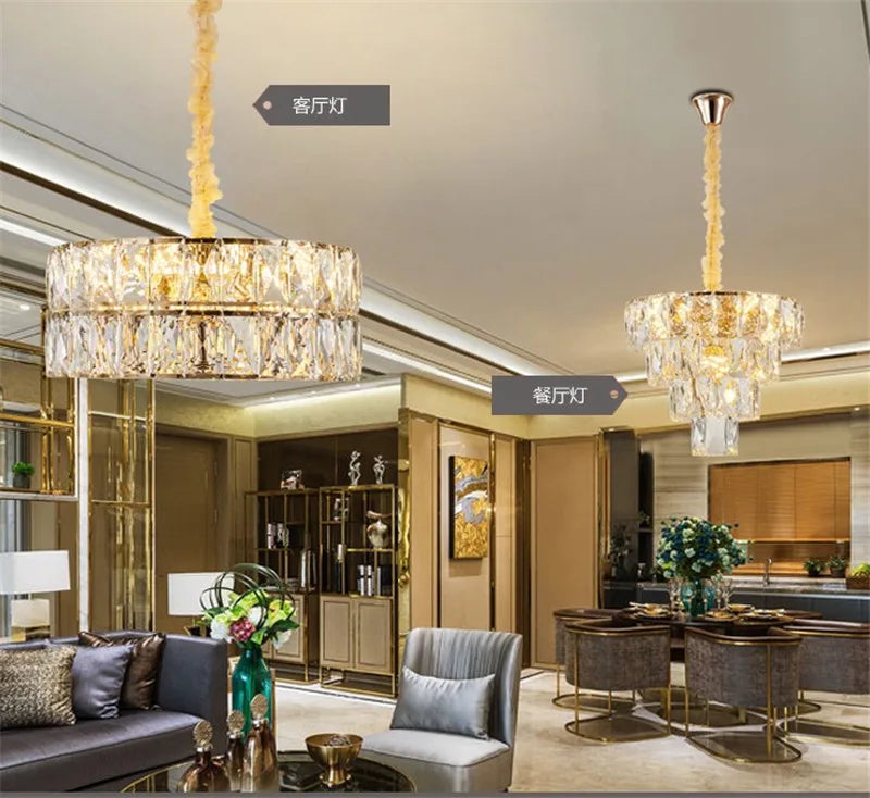 lustre en cristal design nordique pour intérieur élégant - vue 5 sur 12