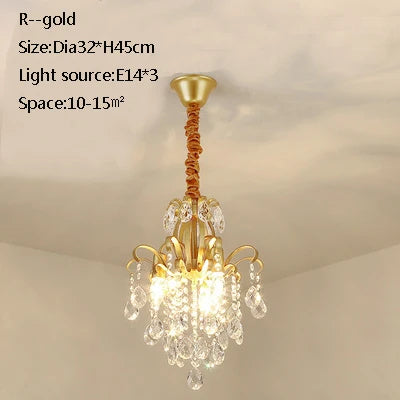 plafonnier led en cristal doré pour décoration moderne - vue 12 sur 22