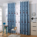 Rideau chambre enfant motif cartoon étoiles fusée