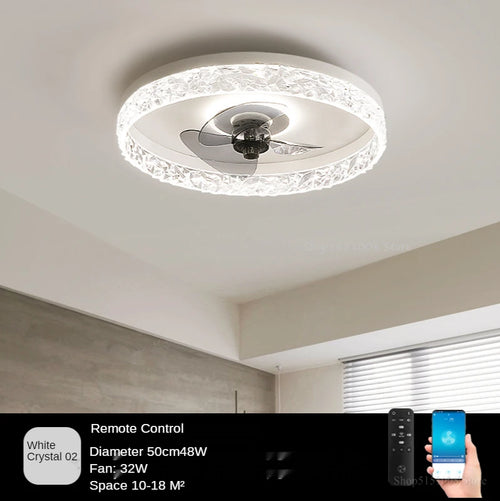 plafonnier moderne à leds avec ventilateur et 3 luminosités - vue 15 sur 18