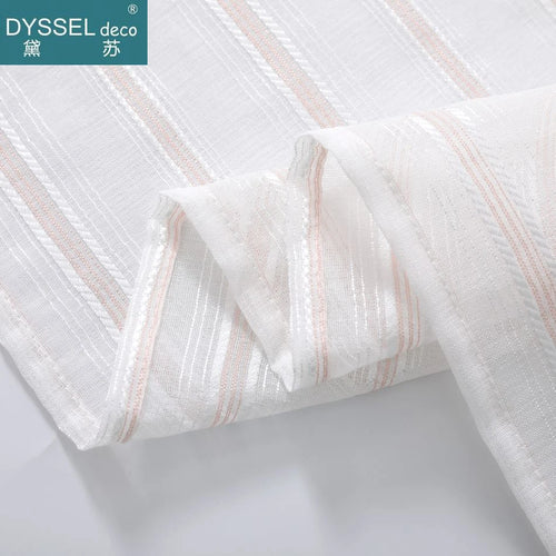 Rideau lin style europeen rayures leger pour salon