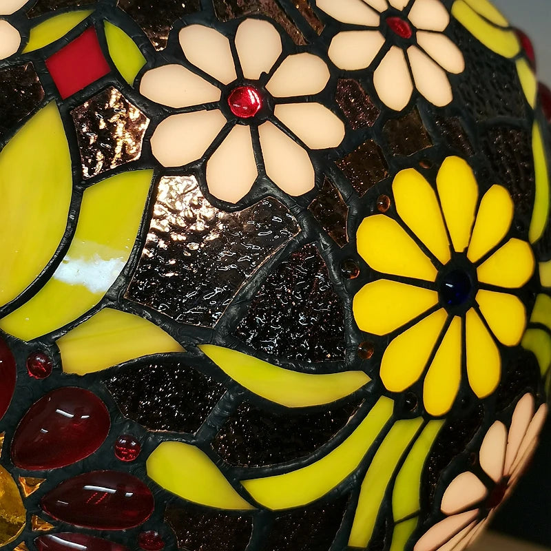 lustre en verre style européen à fleurs pour décoration intérieure - vue 4 sur 6