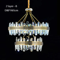 lustre en cristal rond design postmoderne pour un intérieur créatif