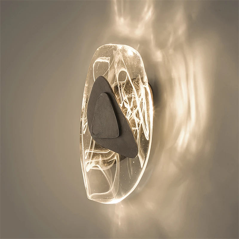 applique murale led en cristal nordique pour divers espaces