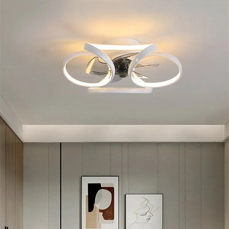 ventilateur de plafond smart led muet trois vitesses 	 style