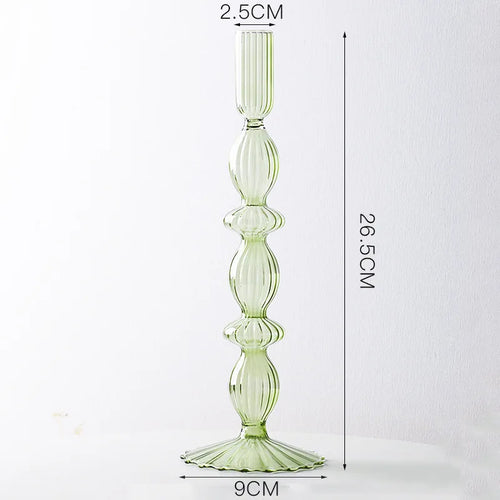 bougeoirs chandeliers décoration de mariage en cristal et verre - vue 7 sur 12