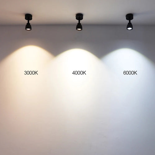 led downlight réglable spot lumière surface lampe intérieur led - vue 3 sur 5