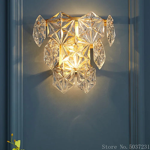 applique murale en cristal de luxe design moderne décoratif - vue 2 sur 7