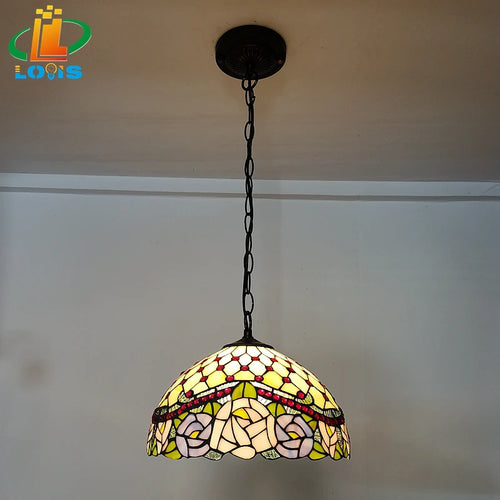 lustre en verre décoratif pour café bar et jardin - vue 3 sur 6