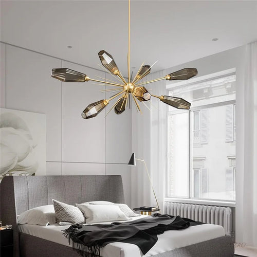 lustre en cristal créatif style post-moderne pour décoration intérieure - vue 9 sur 9