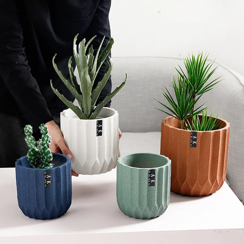 moule silicone pot fleurs créatif style nordique jardinage cylindrique