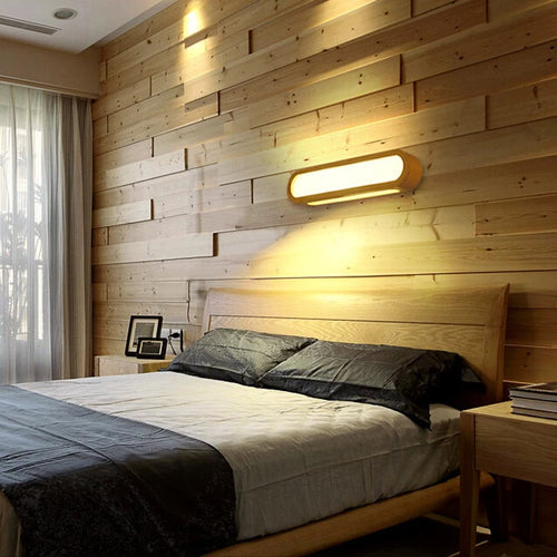 applique murale led créative en bois nordique pour diverses utilisations - vue 5 sur 8