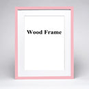 cadre photo en bois avec passe-partout pour montage mural