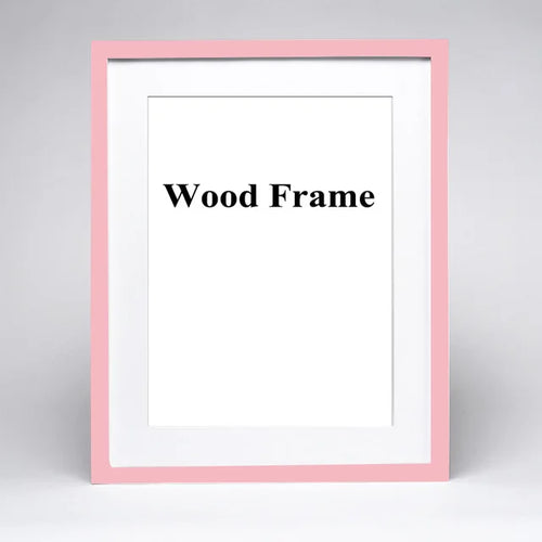 cadre photo en bois avec passe-partout pour montage mural