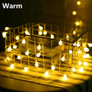 guirlande lumineuse à led en forme de boule pour extérieur et décoration
