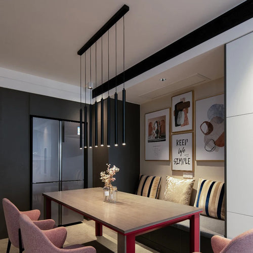 lampe cylindrique moderne nordique pour restaurant à LED - vue 3 sur 18