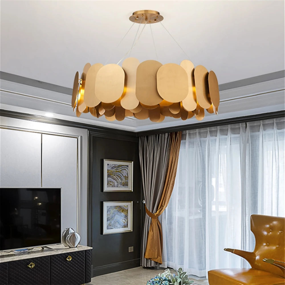 lustre à panneaux nordiques design pour décoration intérieure moderne - vue 5 sur 6