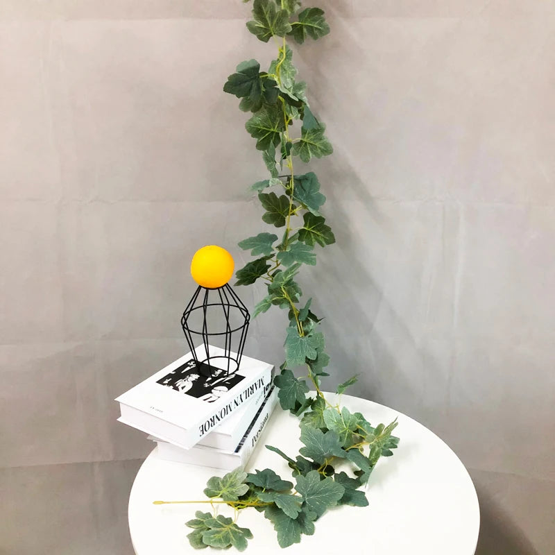 feuilles d'érable artificielles en rotin pour décoration intérieure et extérieure - vue 8 sur 8