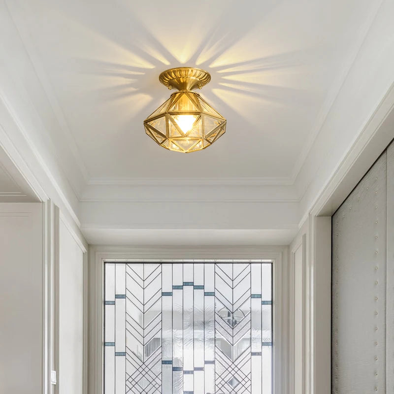 plafonnier créatif en cuivre pour intérieur moderne et élégant - vue 4 sur 6
