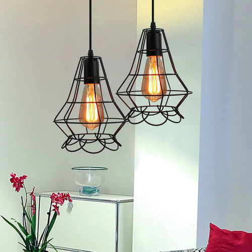 Rétro Vintage industriel Loft lampes suspendues E27 LED lampe suspendue décor à la maison salon chambre cuisine Luminaire Suspendu
