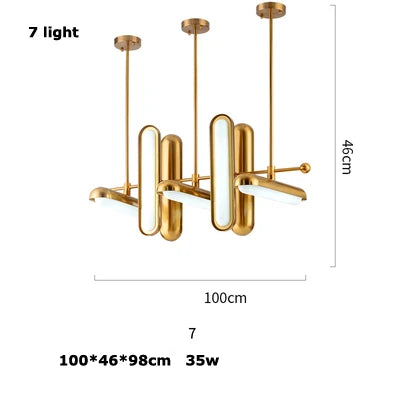 lustre doré art déco en verre et fer pour un éclairage élégant - vue 12 sur 12