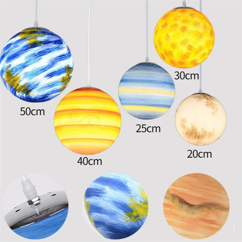 suspension acrylique design créatif cosmos et planètes - vue 5 sur 16