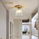 plafonnier phyval nordique verre bois luxe décor